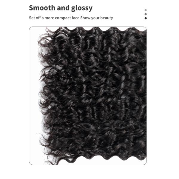 No Shedding Brazilian Water Wave Bundles , 45.72cm 18 Inch Human Hair Bundles