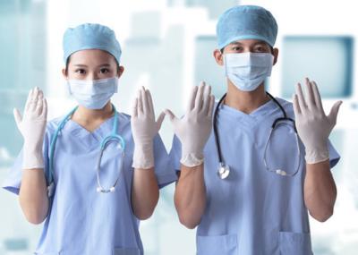 PD PF Long Sleeve Disposable Latex Gloves Anatomically Shaped For  Day Surgeries