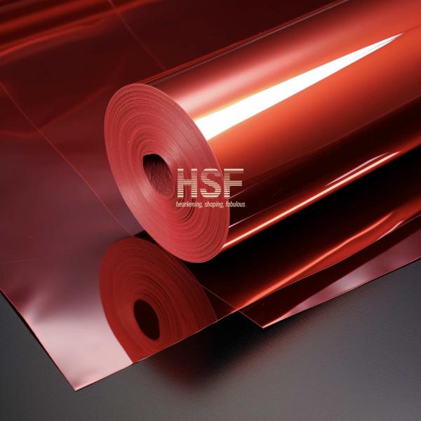 RoHS Red PET Silicone Coated Polyethylene Terephthalate Release Film para fitas