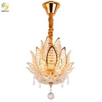 Luz moderna do ouro K9 Crystal Chandeliers Crystal Hanging Ceiling do diodo emissor de luz