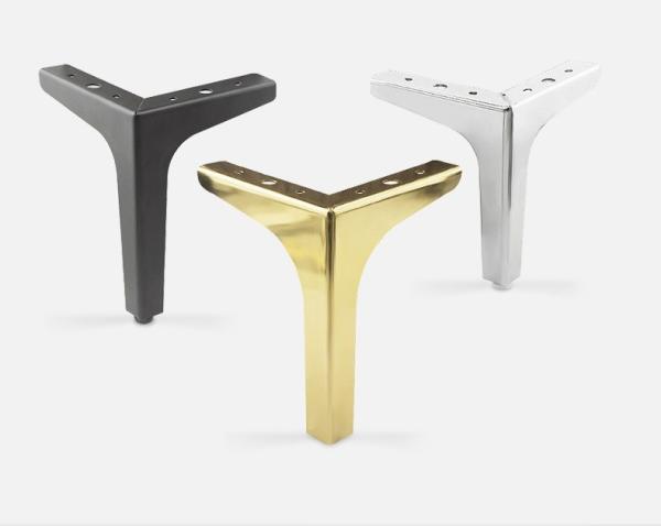 Pé da mobília de Chrome dos encaixes de Sofa Corner Feet Furniture Hardware do metal para o sofá