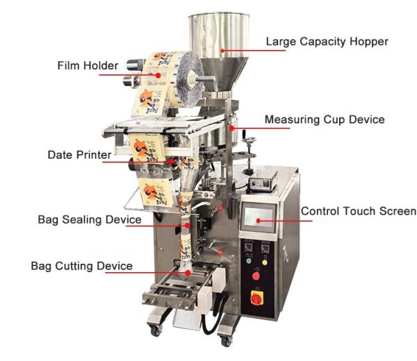 320mm Granule Packing Machine Date Printer 250g Sugar