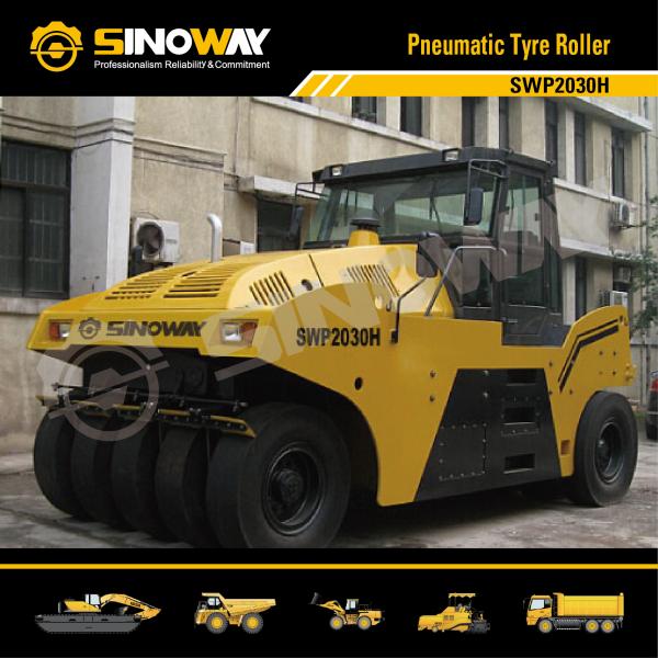 Hydraulic Road Building Equipment 30 Ton Heavy Duty Pneumatic Tyre Roller Rubber Roller