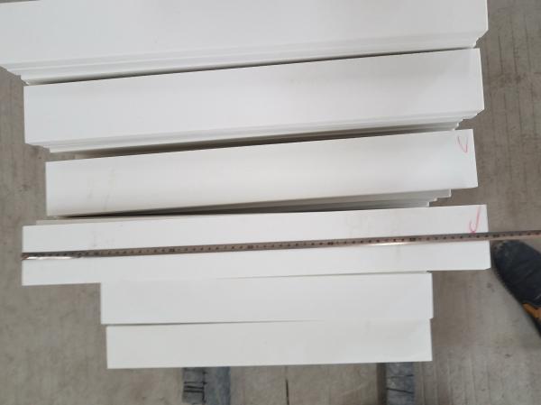 Artificial Quartz Bathroom Vanity Tops For Hotel Renovation Back / Side Splash