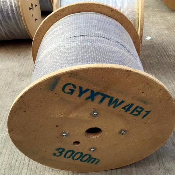 Gel - Filled Direct Burial Fiber Optic Cable , Aerial Fiber Optic Cable PE Jacket GYXTW53