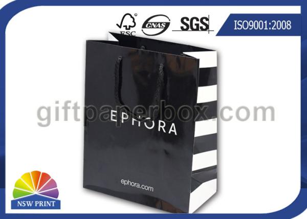 O costume da impressão do logotipo imprimiu os sacos de compras de papel para sapatas/empacotamento do vestuário/presente
