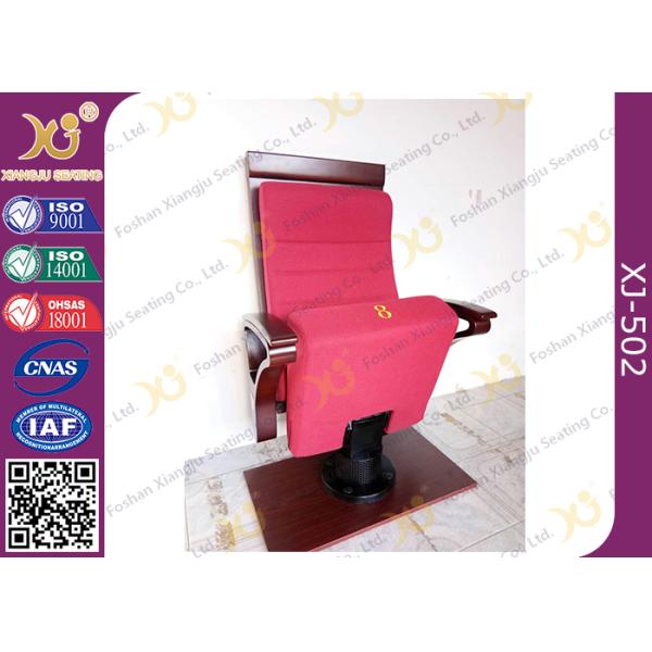 High Plywood Back Embroidered Chairs for Church Hall With Single Legs