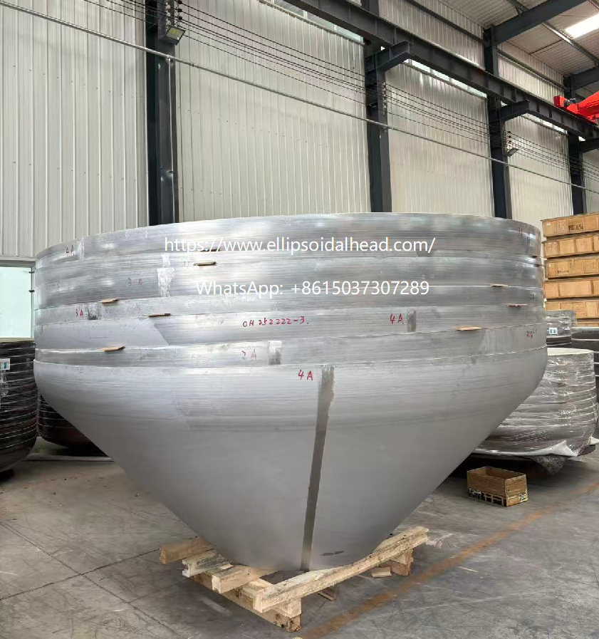 ASME PED Certified Stainless Steel 304L 316L Dished Conical Head for Pressure