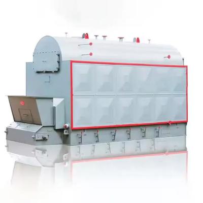 Industrial Dzl Automatic Chain Grate Steam Boiler Horizontal Fire Tube Design Firewood Biomass Wood Coal Heat
