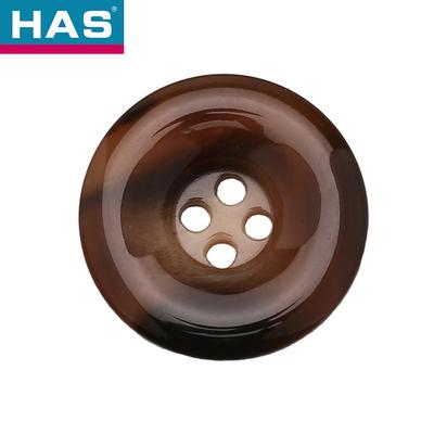 Polyester Black 4 Hole Buttons 21mm / 25mm Decorative Buttons For Crafts