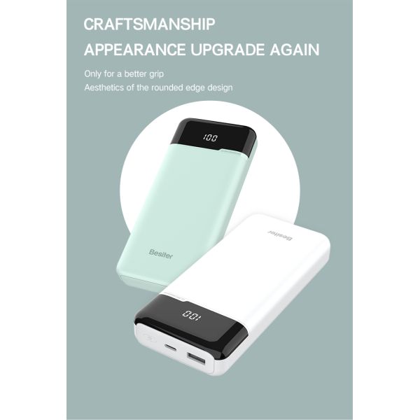 LCD Digital Display Portable Power Bank Fast Charging with Built in 4 Cables 20000mah