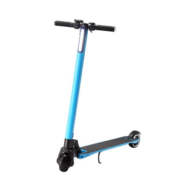 Carbon Fiber 5inch Foldable Electric Scooter 350w Motor Power With LCD Display