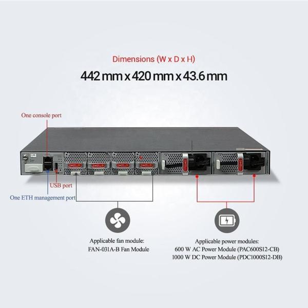 Taux de transmission 10/100/1000Mbps Moule privé S6730S-H24X6C-A 24-Port L3 Commutateur géré pour le meilleur rendement