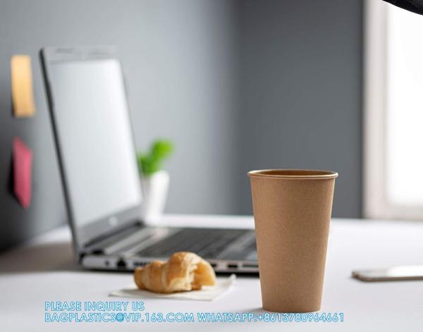 Single Wall Paper Cup Double Wall Paper Cup Ripple Wall Paper Cup Kraft Paper Hot Coffee Cups- Unbleached