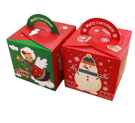 Lovely Christmas Paper Gift Boxes / Xmas Food Packaging Box Custom Logo