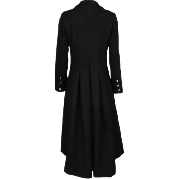 Autumn Winter Women Swallowtail Woolen Long Black Trench Dovetail Slim Blazer Dress 4XL 5XL Plus Size Goth Trench Outwea