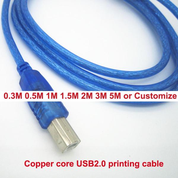 Порт USB2.0 квадрата кабеля данным по принтера OD 5.0mm оплеток ядра 64 меди