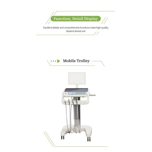 Cast Aluminum Backrest Stomatology Equipment Mobile Dental Cart Unit