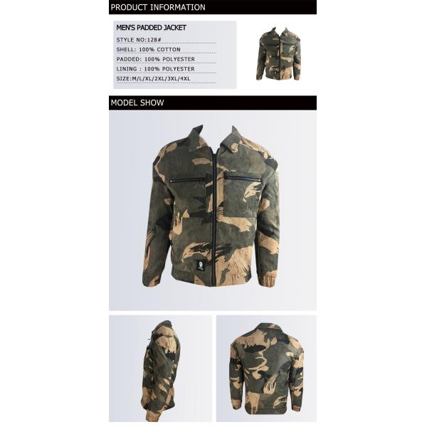 Outdoor Mens Warm Winter Jacket , Corduroy Jacket Mens Wear Resistant