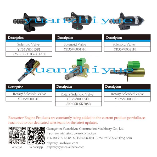 Orginal Hydraulic Parts Hydraulic Pump Solenoid Valve for Kobelco Excavator