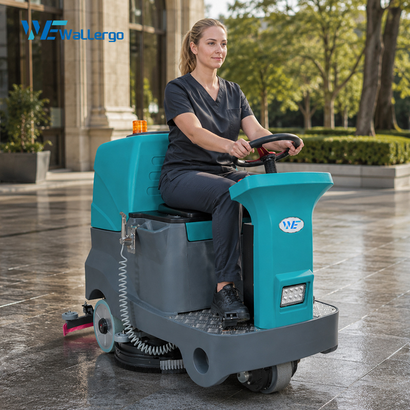 Electric Heavy Duty Industrial Floor Cleaner Machine Cold Water Cleaning Ride on Floor Scrubber Machine