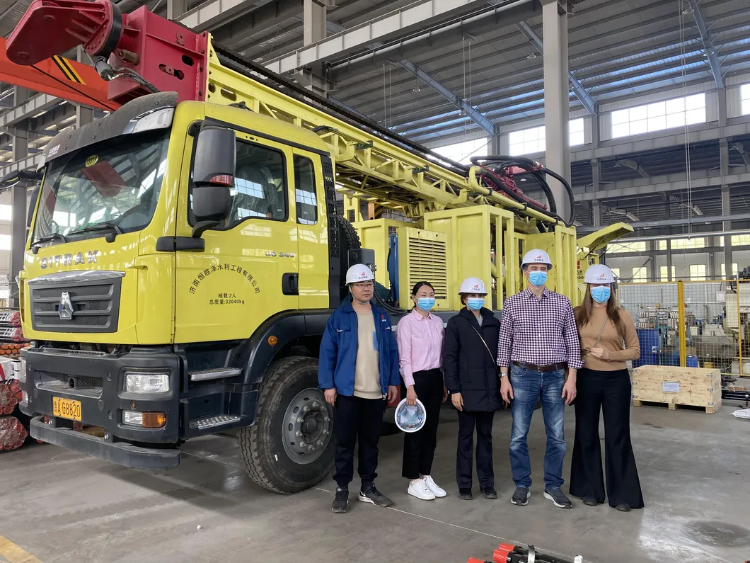 Máquina de perforación rotativa de núcleo de oruga para pozo profundo hidráulico ZB350S