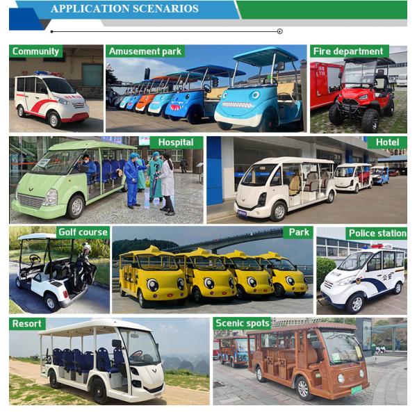 Instock 11 Seater Electric Tour Car with 5000*1530*1900 Size and 14 Seating Capacity