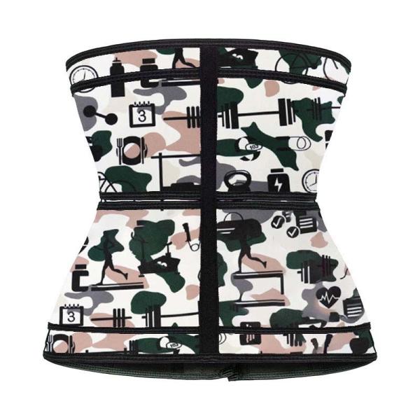 YKK Zipper Neoprene Waist Trainer Camouflage Waist Thinning Corset