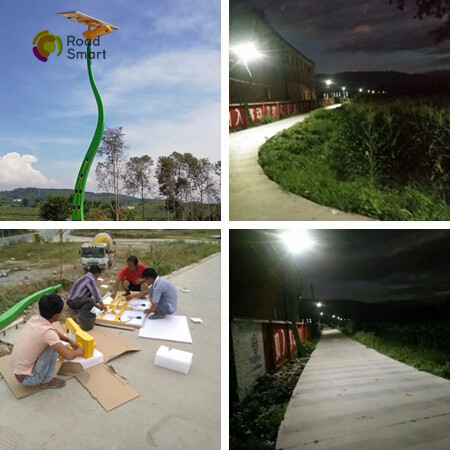 All In One LED Solar Panel Street Lights Aluminum Alloy Cool White Color