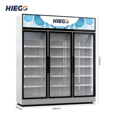 3 système droit de contrôle de température du réfrigérateur 550W Digital d'affichage de portes en verre