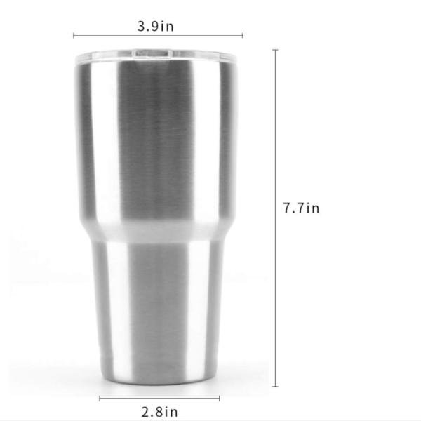 Food Grade Stainless Steel Tumbler  With Splash Proof Lid9.9*19.55*7.11 Cm