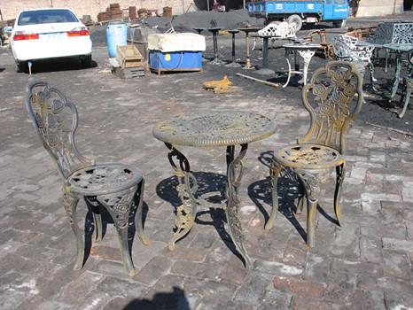 Open Air Balcony Courtyard Cast Iron Garden Table And Chairs Modern Leisure