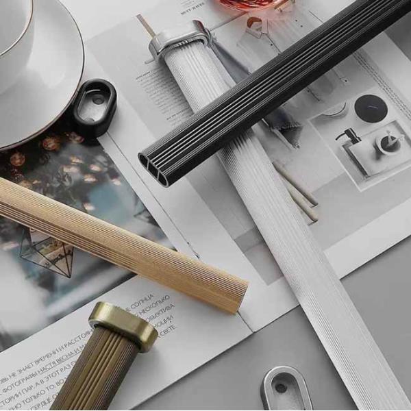 Advanced Grade Wardrobe-tube Clothes Hanging Pole Aluminum Alloy Bathroom Wardrobe Chrome Pipe