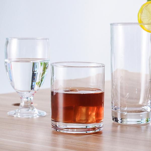 Machine Made 360ml 12oz Modern Whisky Glasses Breakage Resistant Rolled Rim