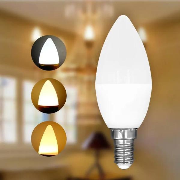 5W 6W 7W 8W C37 E27 E14 LED Lighting Bulb , LED Candle Light 3000K 6500K