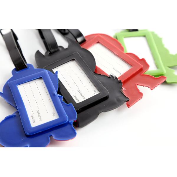 Custom cartoon luggage tag soft silicone luggage tag