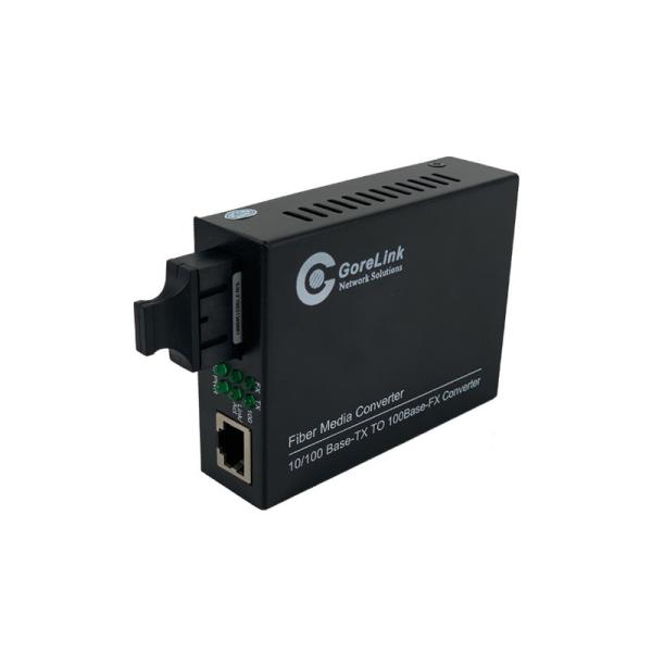 Fiber Media Converter 10/100Mbps Singlemode SMF Dual SC 1310nm 20KM