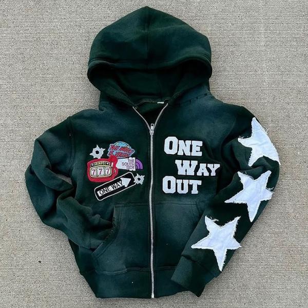 Vêtements de rue anti-rétrécissement, lavage à l'acide, sweat à capuche, vintage, fermeture à glissière, sweat respirant