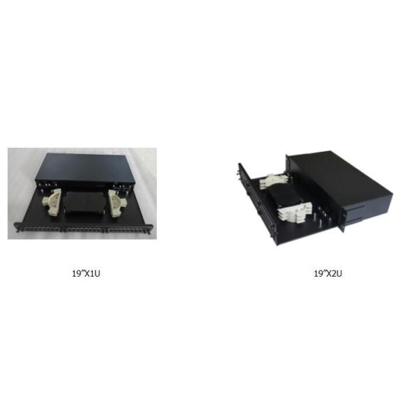 Odf 24 Fibers Drawer Fiber Optic Distribution Frame Rack Mounted Without Sliding Rail