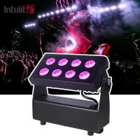 8X15W RGBW 4 en 1 LED Uplights Lumières de scène alimentées par batterie DJ Lumières à distance et DMX