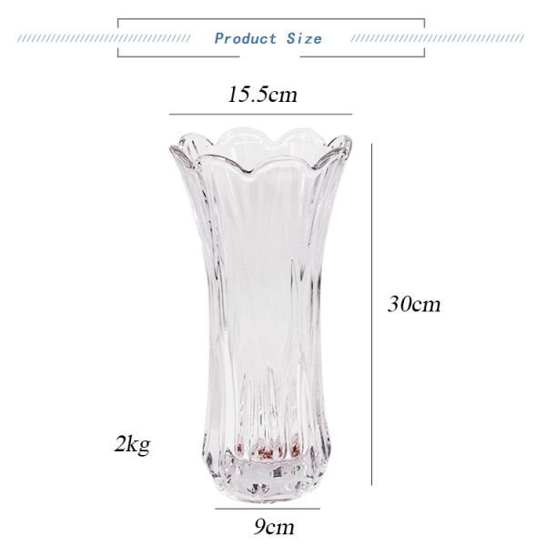 Clear Glass Vase For Home And Wedding Decoration