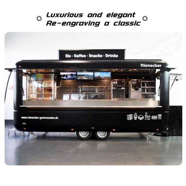 Mini Food Truck Customized for Hot Dogs Ice Cream Pizza and BBQ Small Round Food Cart