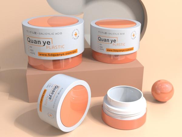 Frasco plástico cosmético do estilo de luxe com logotipo feito sob encomenda do tampão de parafuso 30ml