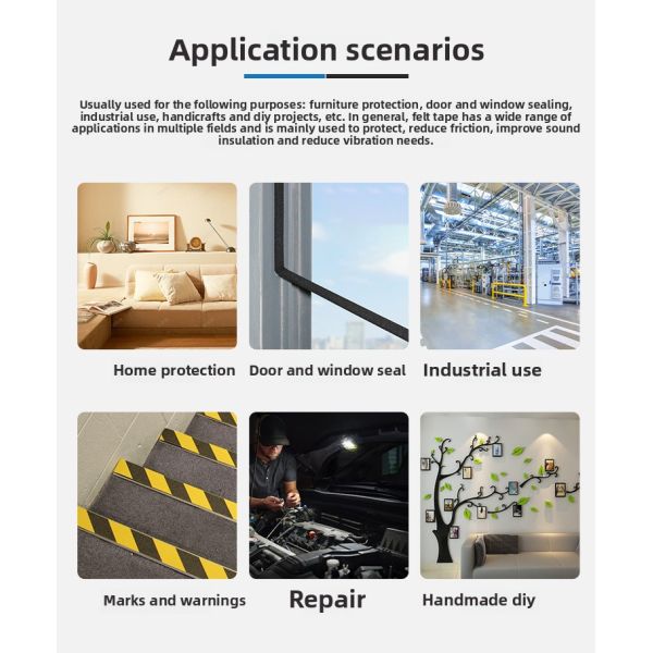 Wear-Resistant PVC Foam Tape Double-Sided Car Body Sealing Shock Absorption No Residue Corrosion-Resistant Adhesive Backing Tape