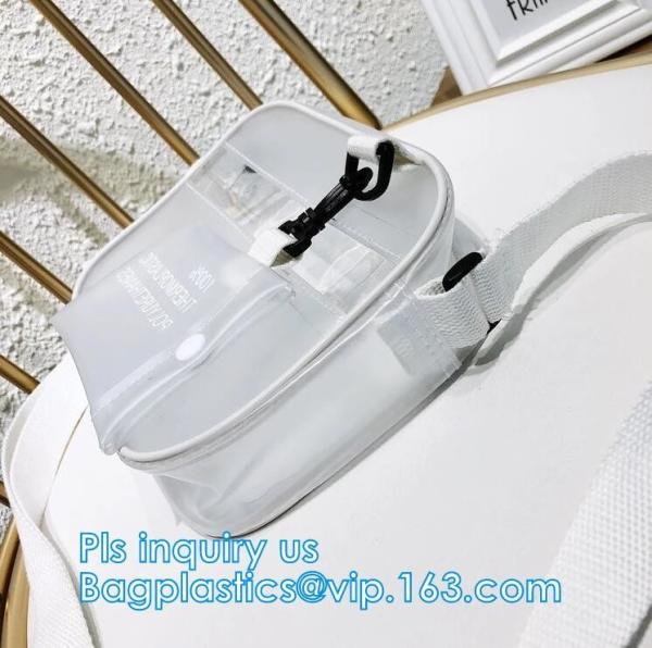 Stadium Purse PVC Handbag Chain Crossbody Bag, holographic transparent pvc handbag korean crossbody jelly bag, Travel ma