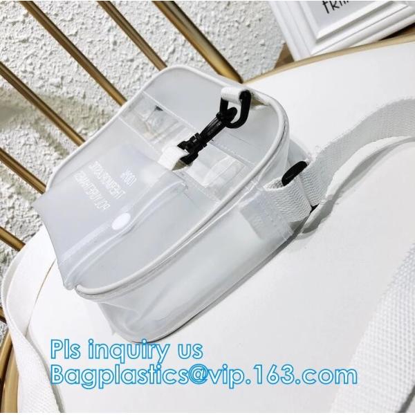 Vintage style clear PVC crossbody shoulder shopping bag, Ladies Handbag Clear Crossbody Shoulder Bag Sets, Reusable wome