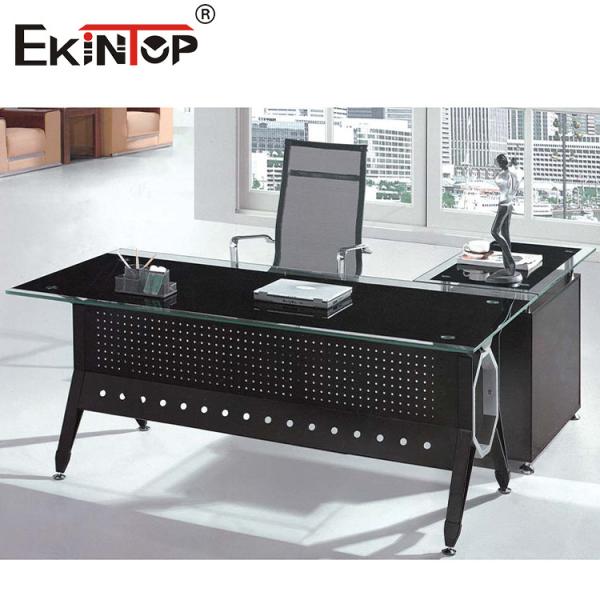 Металлические ноги со стеклянным кабинетом современный домашний офис компьютерный стол