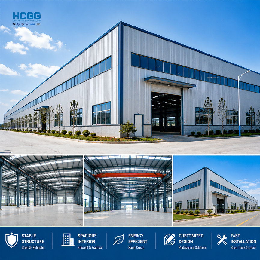 Steel Structure Workshop constructed to provide and secure environments for inventory management and production processes