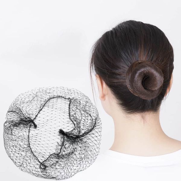 Disposable Nylon Mesh Hairnet Hubei Haixin Invisible Soft Honeycomb Nylon Hairnet Cap  for Packing Wigs Hair Bundles Ponytails