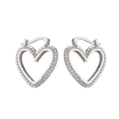 O micro pavimenta Sterling Silver Hoop Earring